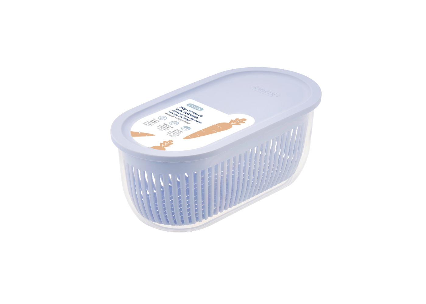 Hộp trữ rau củ oval Hokkaido.